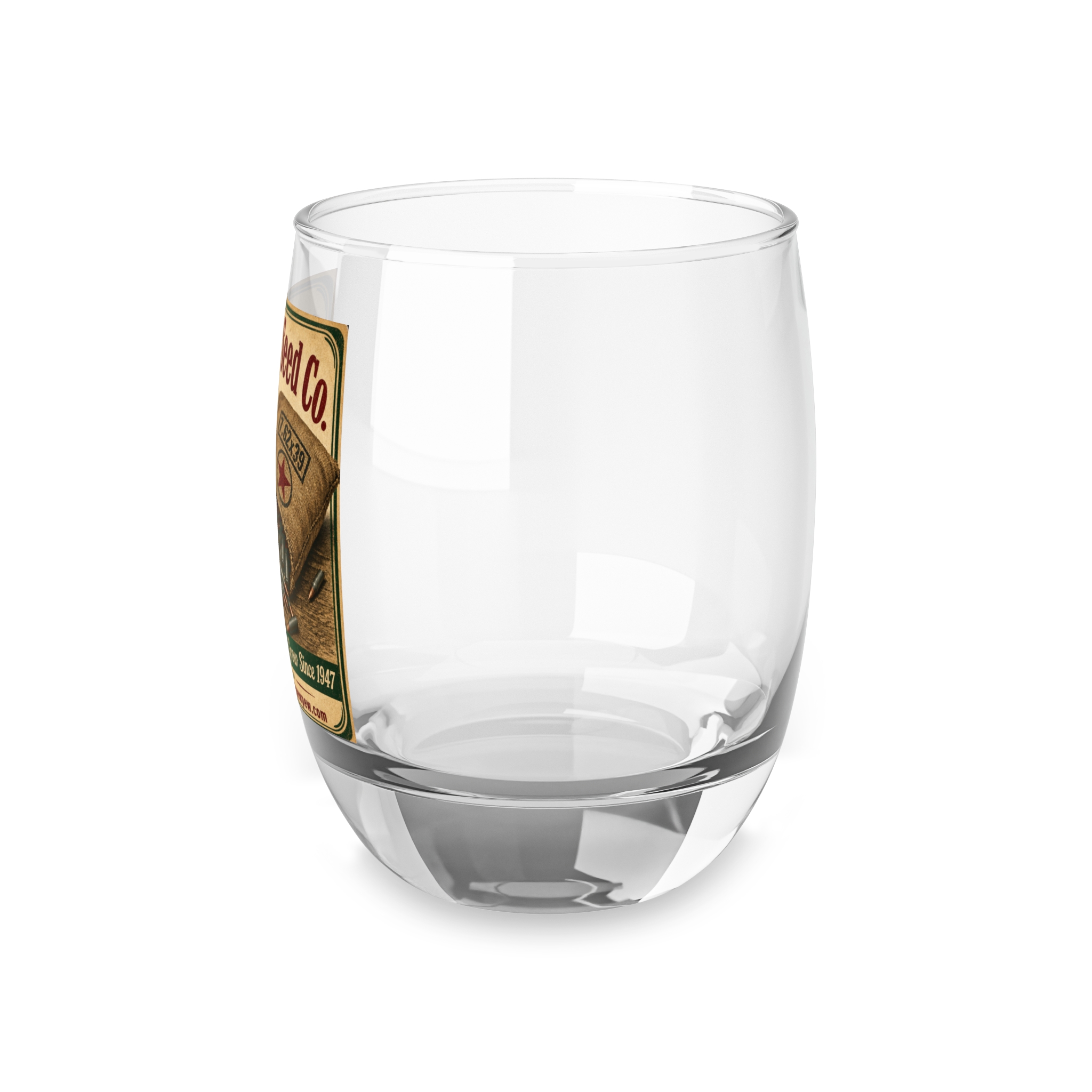 Thick Richards Commy Seed Co. Whiskey Glass - Image 2