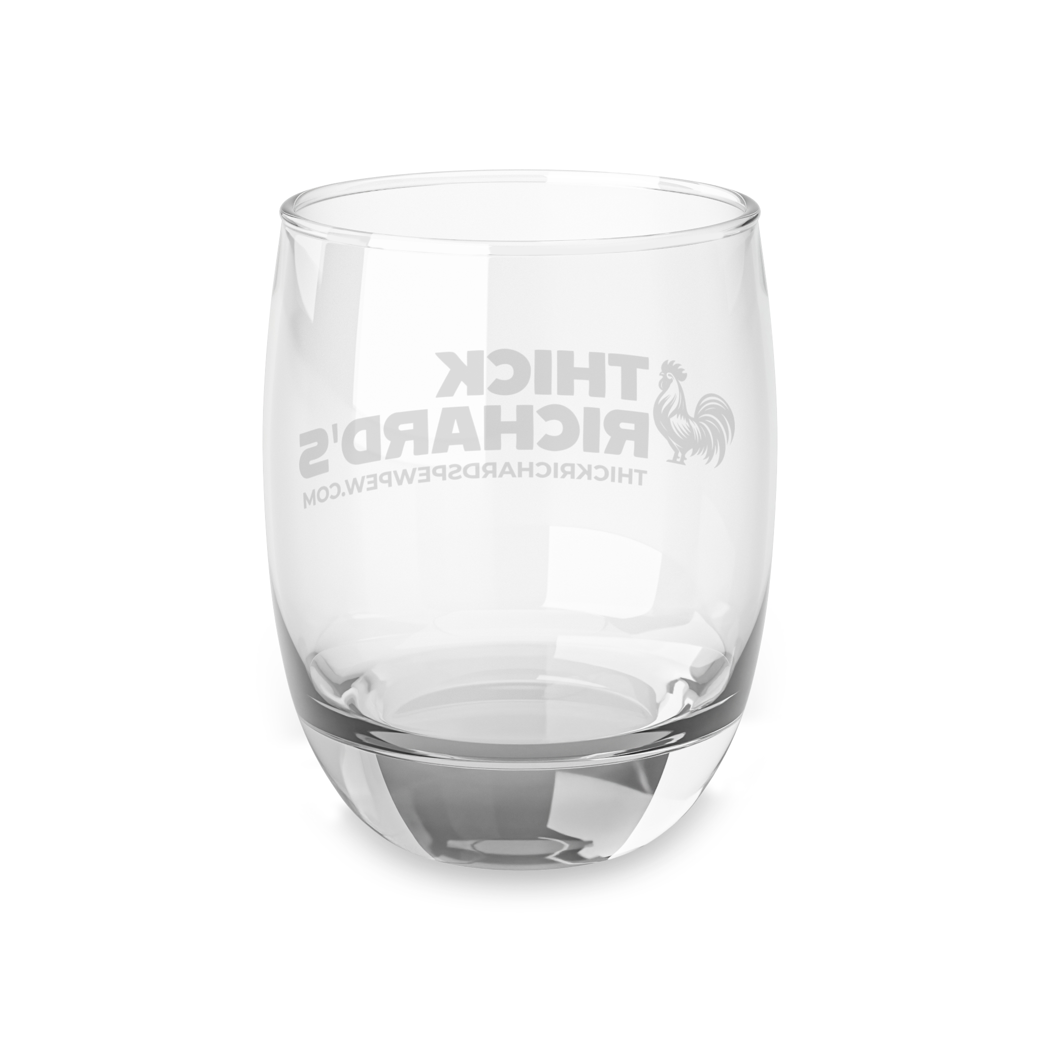 Thick Richard's Logo Whiskey Glass - Image 3