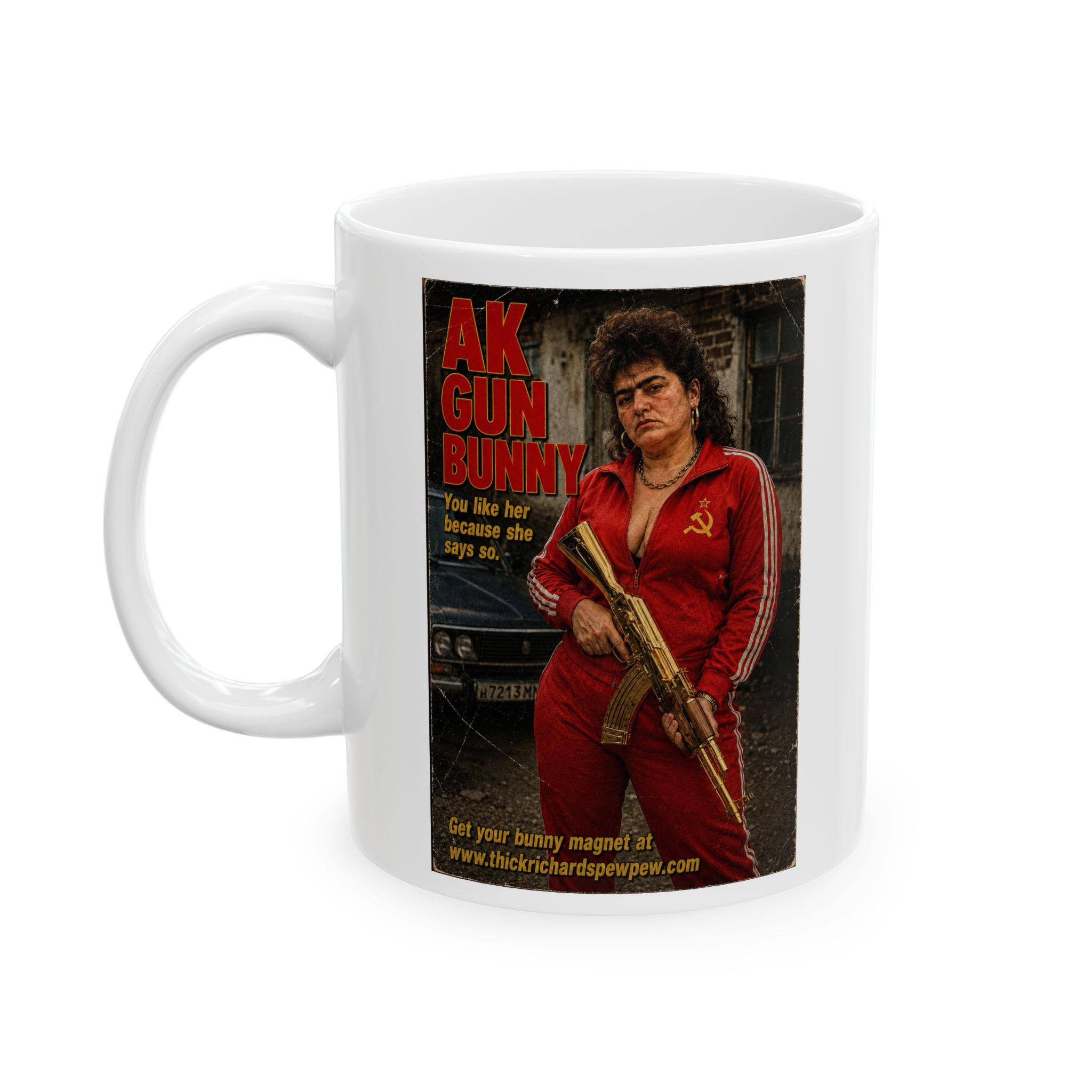 Thick Richards AK Gun Bunny Ceramic Mug