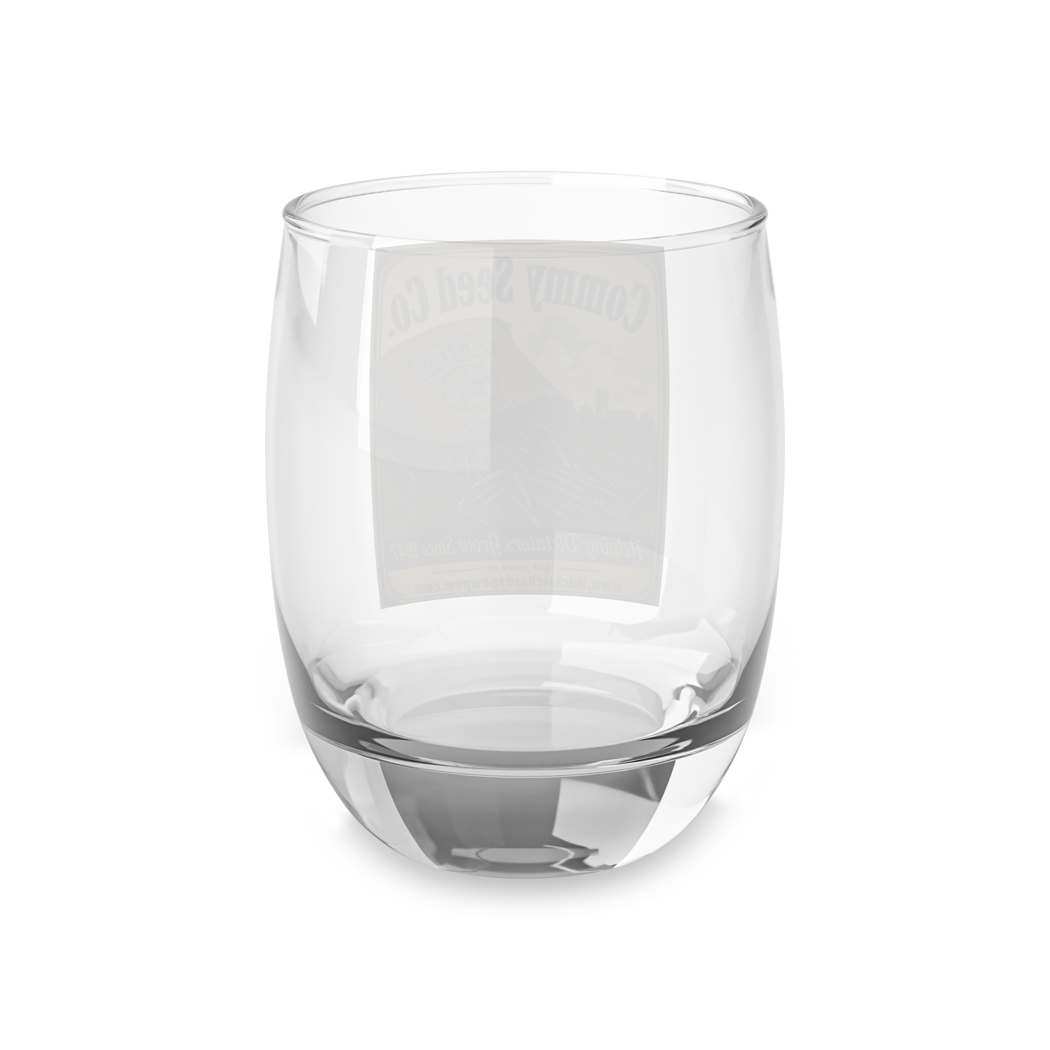 Thick Richards Commy Seed Co. Whiskey Glass - Image 3